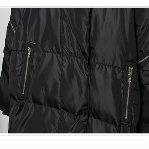 Parka larga acolchada Techwear