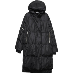 Parka larga acolchada Techwear