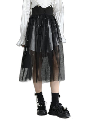 Techwear Skirt Mesh - product view on white background