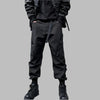 Pantalon noir à revers style Techwear