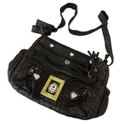 Cartera negra Y2K para adolescentes