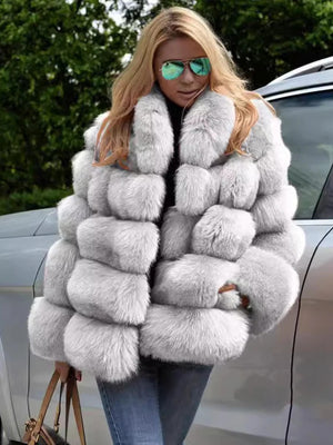 Thick Imitation Rabbit Women Jacket Spring