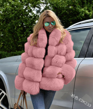 Thick Imitation Rabbit Women Jacket Spring