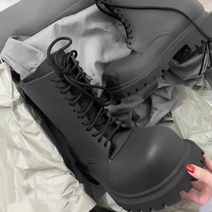 Thick Sole Black Men Boots