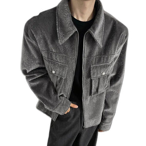 Three-dimensional Pcokets Y2K Jacket - product view on white background