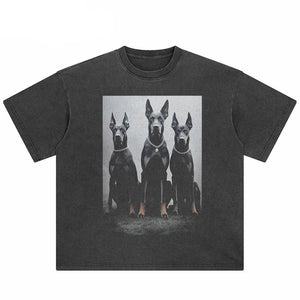 Three Dogs Graphic T Shirts Y2K