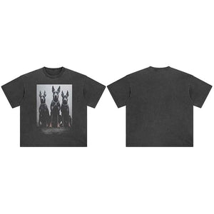 Three Dogs Graphic T Shirts Y2K
