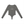 Gray colourway of the long sleeve bodysuit laid flat from the front, white CYBER wordmark on the chest