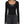 Black Thumbhole Long Sleeve Bodysuit on a model, front view of the scoop neck and white CYBER wordmark