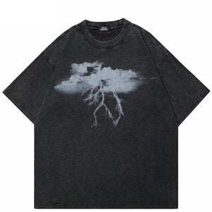 Thunder Lightning Y2K Graphic Tees