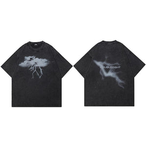 Thunder Lightning Y2K Graphic Tees