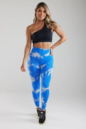 Tie-Dye Butt Scrunch Blue Leggings