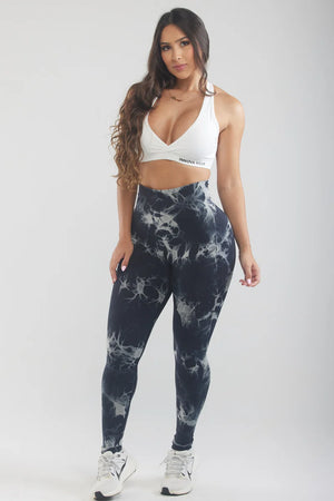 Tie-Dye Butt Scrunch Leggings Black