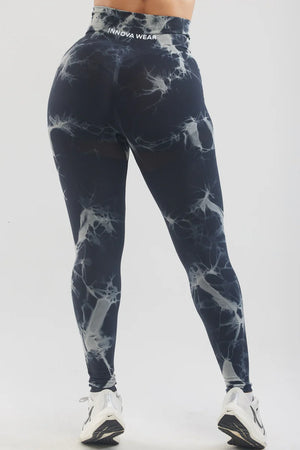 Tie-Dye Butt Scrunch Leggings Black