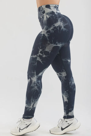 Tie-Dye Butt Scrunch Leggings Black