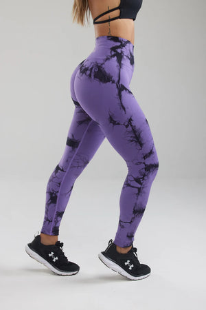 Tie-Dye Butt Scrunch Purple Leggings