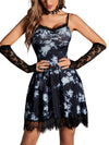 Tie Dye Goth Mini Dress