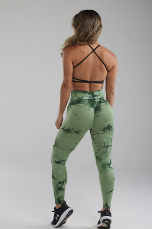 Tie-Dye Scrunch Butt Leggings Green