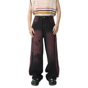Tie Dyed Denim Cyberpunk Pants