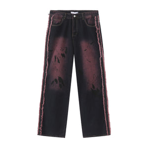 Tie Dyed Denim Cyberpunk Pants