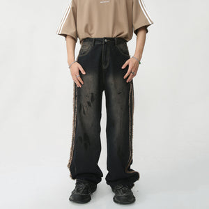 Tie Dyed Denim Cyberpunk Pants