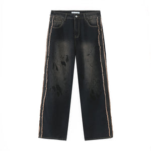 Tie Dyed Denim Cyberpunk Pants