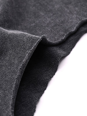 Edge of the Tiger Tank Top Y2K folded back to show the thick 275 gsm cotton jersey