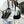 Transparent PVC chest bag with black or white trim