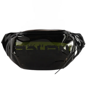 Transparent PVC chest bag with black or white trim