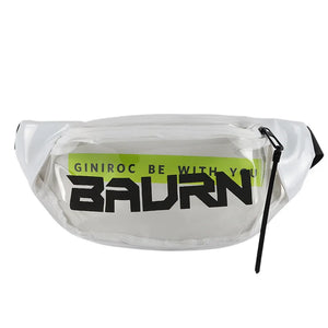 Transparent PVC chest bag with black or white trim