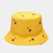 Sombrero de pescador con bordado de árboles