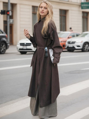 Trench Oblique Buckle Spring Jacket