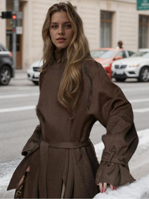 Trench Oblique Buckle Spring Jacket