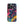 Trendsetting Colorful iPhone Case for iPhone 13 Pro, back view of the colorful cyborg with pink visor sticker-style print