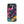 Trendsetting Colorful iPhone Case for iPhone 14, back view of the colorful cyborg with pink visor sticker-style print