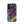 Trendsetting Colorful iPhone Case for iPhone 15 Pro, back view of the colorful cyborg with pink visor sticker-style print