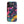 Trendsetting Colorful iPhone Case for iPhone 15 Pro Max, back view of the colorful cyborg with pink visor sticker-style print