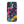 Trendsetting Colorful iPhone Case for iPhone 16 Plus, back view of the colorful cyborg with pink visor sticker-style print