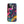 Trendsetting Colorful iPhone Case for iPhone 12 Pro, back view of the colorful cyborg with pink visor sticker-style print