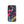 Trendsetting Colorful iPhone Case for iPhone 13 mini, back view of the colorful cyborg with pink visor sticker-style print