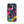 Trendsetting Colorful iPhone Case for iPhone 13, back view of the colorful cyborg with pink visor sticker-style print