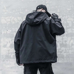 Trendy Hooded Techwear Jacket