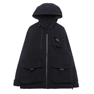 Trendy Hooded Techwear Jacket