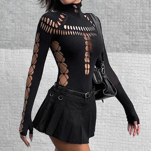 Turtleneck Cut Out Bodysuit