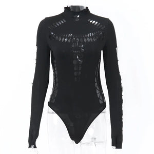 Turtleneck Cut Out Bodysuit