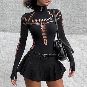 Turtleneck Cut Out Bodysuit