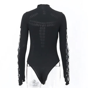 Turtleneck Cut Out Bodysuit