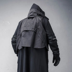 Turtleneck Techwear Vest in black — dark techwear streetwear, view 5 of 7