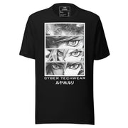 Cyber Anime Schwarzes T-Shirt
