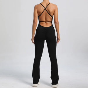 Unitard Cross Backless Gym